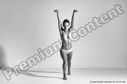 Nude Gymnastic poses Woman White Moving poses Slim long brown Dynamic poses Pinup